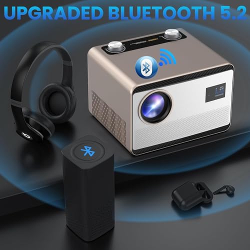 Image of TOPTRO Projector for Home 4K Support, HQ5 Auto Focus Full HD Projector Native 10500 Lumens YouTube Netflix Primevideo Hotstar Apps Auto Keystone WiFi BT Miracast 300inch Home Cinema Projector