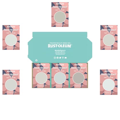 Rust-Oleum Badezimmer Holz und Schränke Testerbox - Zarte Grautöne - Matt