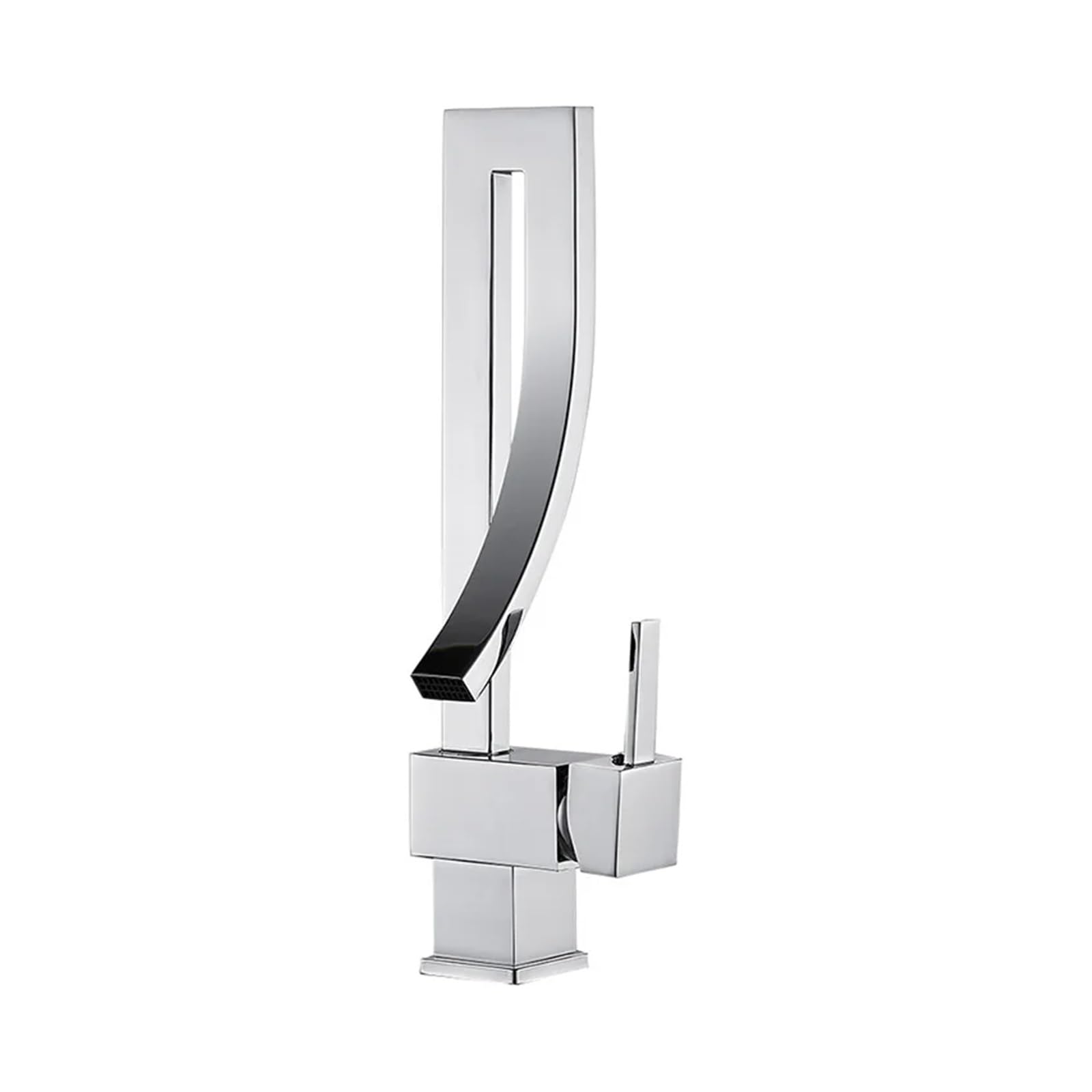 Robinet de cuisine moderne argenté - Mitigeur lavabo table cascade G3/8