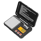Durable y duradero: la báscula para joyería adopta metal de alta calidad y material ABS, proceso de cepillado, uso duradero y a largo plazo. Viene con una cubierta a prueba de viento de 1 pieza, un peso de 1 pieza, pinzas de 1 pieza, un manual de 1 pieza.