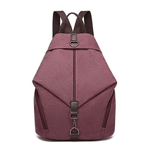 Kono Mochila de Lona, Bolso Antirrobo para Mujer, Casual Mochila con Estilo Vintage, Gran Capacidad,...