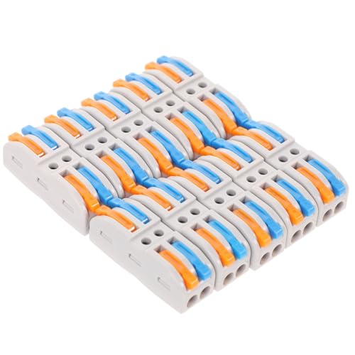 Conector eléctrico de conexión rápida reutilizable de 2 salidas para cableado doméstico