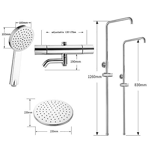 Douche sous pression cuivre fini les variations d'eau