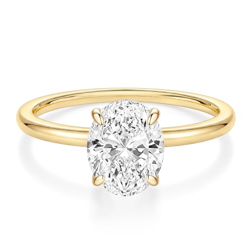EAMTI 3CT Engagement Rings for Women Oval Cut CZ Solitaire Promise Wedding Bands Travel...