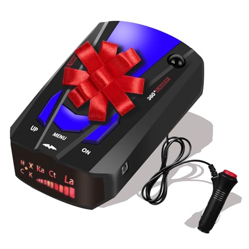 2026 Newly Radar Detector with Mute Memory, City/Highway Mode, Long Range Tracking, LED Display, Ideal Gift for Cars Blue 1014