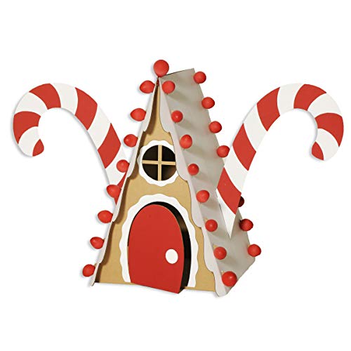 Anderson’s Life-Size Gingerbread House Kit, 4' x 6' Holiday Cardboard Decoration for Christmas Parties, Photo Booths, School Events, Retail Displays & Winter Celebrations, Easy Assembly Included