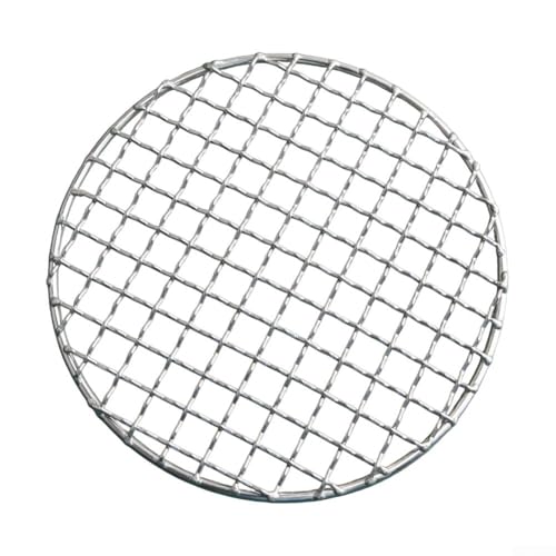 Rejilla para barbacoa de acero inoxidable para uso al aire libre diseñada para manejar carnes, verduras y artículos de parrilla mixta en llama abierta (28 cm)