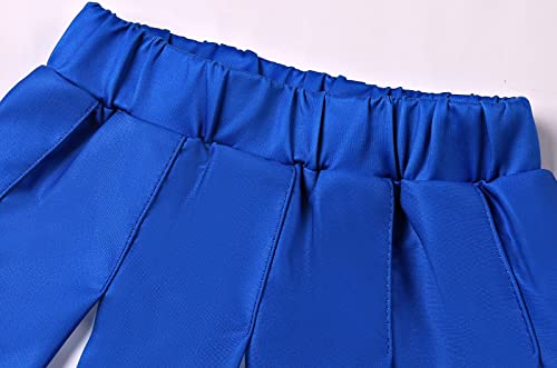 Sersllta Cheerleader Costume For Girls Cheerleading Outfit With Pom Poms Halloween Dress Up Party (Blue, 7-8 Years) #TOP3