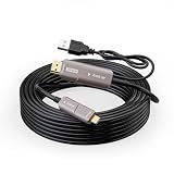 CHENLENIC Kabel USB C na HDMI Fiber Optic kabel USB 3.1 Type C do 4K HDMI, kompatybilny z Thunderbolt 3/4, do MacBook Pro/Air (F0402-AOC-10M)