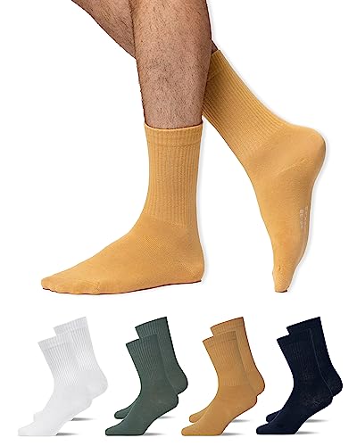 Snocks Tennissocken Herren & Damen aus Bio-Baumwolle 2–4 Paar – Hochwertige Materialien & multifunktional – Lange Socken – Ideal für Sport & Freizeit – Gr. 35–38