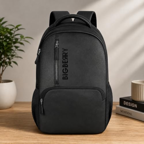 BIGBERRY Rodeo 2.0 Faux Leather Laptop Backpack, Black - Image 8