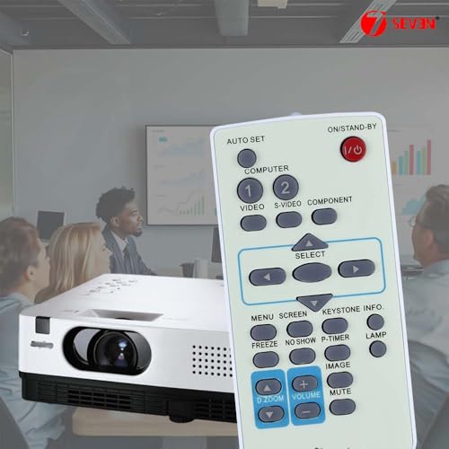 Image of 7SEVEN Compatible with Sanyo 3LCD Projector Remote Suitable for PDG-DXL2000 PLC-SW35 PLC-DXL2000 PLC-WL2503 PLC-WL2500 PLC-WL2501 PDG-DWL2500S PLC-XU116 PLC-XW56 PLC-XU84 PLC-XK2200 and Many Models