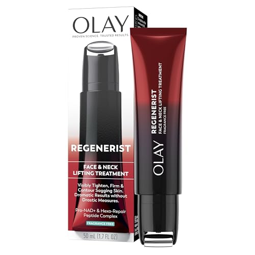 Olay Regenerist Neck and Face Roller, Neck Cream for Tightening and Firming, Anti-Aging Moisturizer...