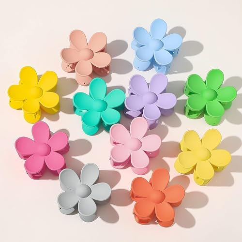Pinzas para el cabello en forma de flor color amarillo miniatura 5