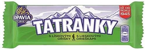 OpaviaTatranky Hazelnuts 5-pack 5x47g/5x1.5 oz Wafer with Hazelnuts Filling