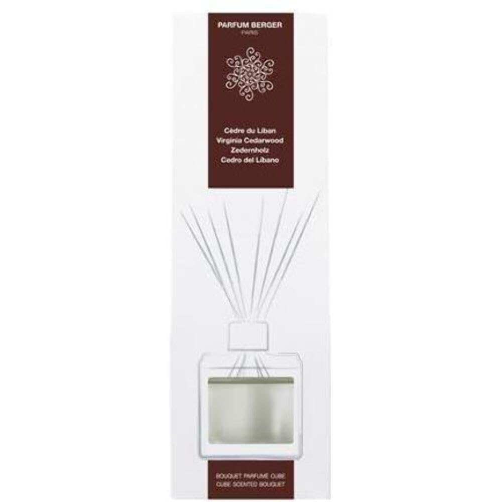 Parfum Berger Transparent Berger Perfume, Reed Room Diffuser In A Clear Cube Cedar Of Lebanon Cèdre Du Liban