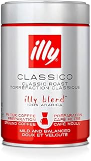 illy Caffe Ground Coffee Medium Grind Medium Roast 8.8 Oz. for Drip Coffeemakers & French Presses