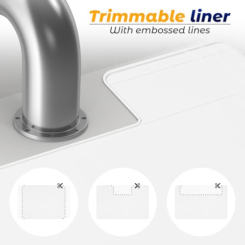 Image of The Original Under Sink Mat - Silicone Waterproof mat, Trimmable, Easy to Clean, Kitchen Cabinet Liner, Under Sink Protector mats, Drip Tray with Lip - 34 inch x 22 inch or Smaller