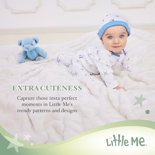 Little Me unisex-baby Cable Knit Sweater and Cap Set4