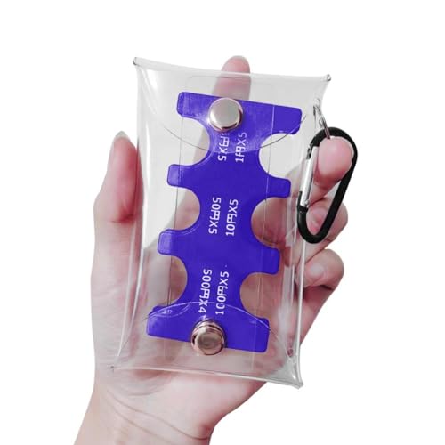 Portamonete portatile e organizer per monete e rettangolare per e 9.1x4.5x1.5cm blu