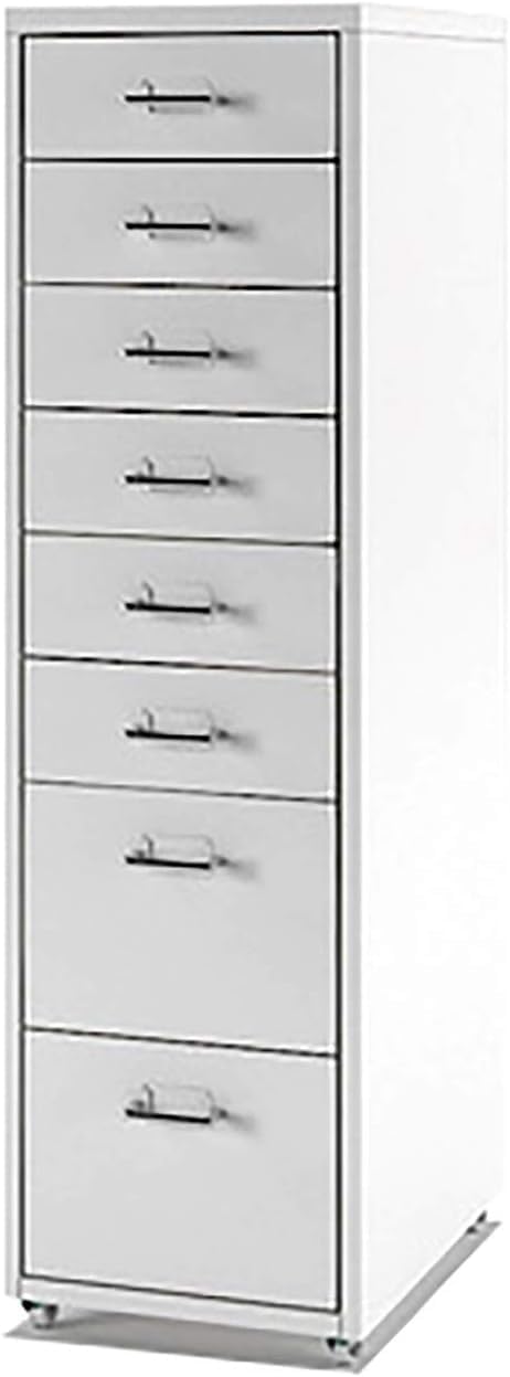 ELEFOCUS Boston Roll Container, 8 Drawers Drawer Cabinet, Steel Cabinet Filing Cabinets (Size:11X16X42.9INCH,Color:White)