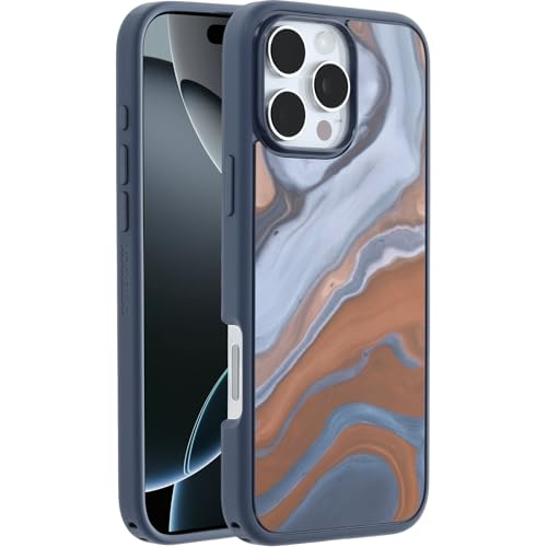 Image of OtterBox iPhone 16 Pro Max Symmetry Series Case - High Desert Marble - - Ultra-Thin, Sleek iPhone Case, Protective iPhone Case with Blue, Gray & Brown Marble Design