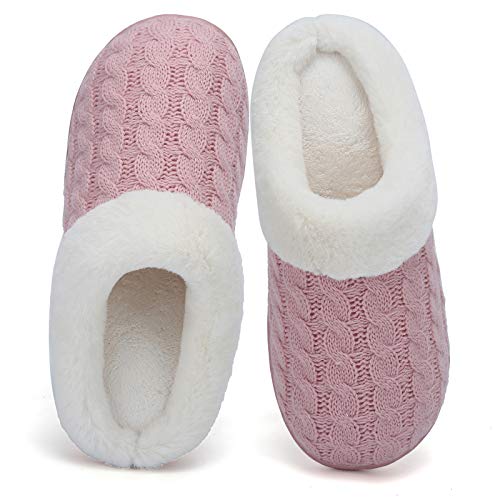 Image of WateLves Women's Slippers Comfort Memory Foam House Slippers Plush Lining Bedroom Shoes for Indoor & Outdoor