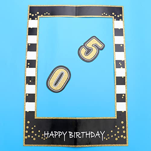 Amosfun Glitter Selfie Frame Festa di compleanno