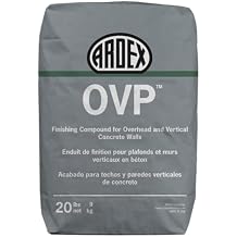 Ardex OVP Finishing Compound for Overhead and Vertical Concrete Walls, Polymer-Modified Patching and Smoothing Material, Professional Repair Mortar, 20 lbs Bag, 12449