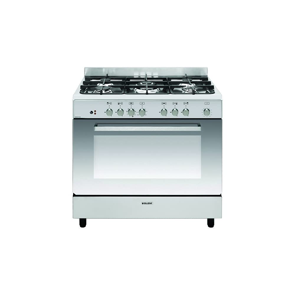 Glem piano de cocina 104l 5 quemadores de acero inoxidable ge960cvix2