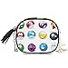 Produktbild XiangHeFu Leather Purse Colorful Billiard Ball Emotions Coin Case Phone Bag Wallet Card Holder Large Capacity