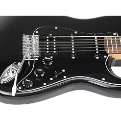 Rocktile Pro ST60-BK Guitare électrique Black avec accessoires - Les Beatles, Paul McCartney, John Lennon, RIngo Starr, George Harrison Rocktile Pro ST60-BK Guitare électrique Black avec accessoires – Image 3