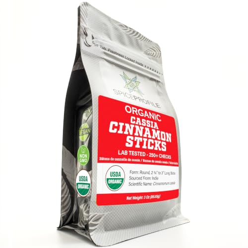 Spice Profile Organic Cassia Cinnamon Sticks | 3 oz | Lab Te