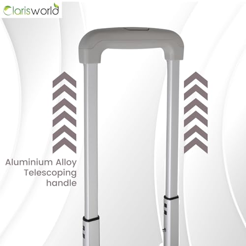 Clarisworld Faltbarer Einkaufstrolley Einkaufswagen Transportkarre Warenkorb mit Deckel, 38 l, 17,5 kg Kapazität, Teleskopgriff, Hellgrau – Bild 5