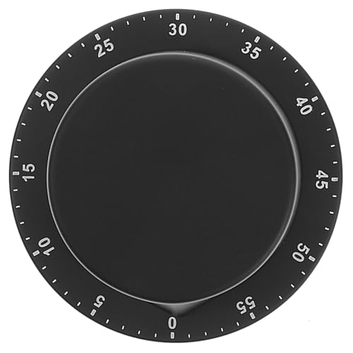 DECOMELODY Temporizador Mecánico de Cocina de Acero Inoxidable con Alarma y Imán para Nevera Recordatorio Práctico para Hogar y Restaurante Fácil de Usar y Duradero Color Negro