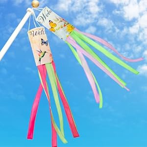 NOVWANG Frühlings-Windsack 2er-Set Kolibri Schmetterling