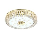 ZGDJZM Schlafzimmer Lichter LED Kristall Deckenleuchte Warm romantisch Kreativ europäischer Stil Jane Fernbedienung Dimmen Lampe,Steplessdimming,40CM