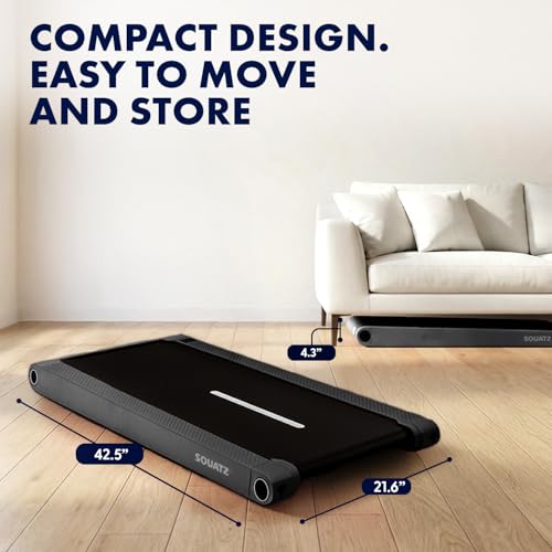 Squatz 2-in-1 Walking Pad Treadmill with Vibration Plates, Compact Under Desk Walking Pad with Remote Control, LED Display, Non-Slip Belt, Quiet 1.0HP Motor for Home or Office Workout (Black) by SQUATZ - Image 6
