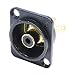 Produktbild Neutrik nf2d-b-0 Cinch Buchse Schwarz, Gold Wire Connector  Draht Stecker (schwarz, Gold, UL 94 HB, IEC 60114, IEC 682  20, IP40,-3080 °C)