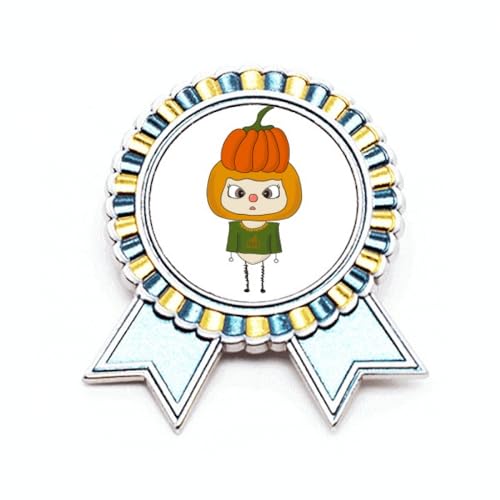 Broche citrouille en métal UU légume orange aux finitions soignées