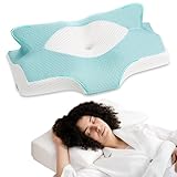Picture of Elviros Cervical Memory Foam Pillows for Neck and Shoulder Pain, Neck Pillow for Sleeping, Side Sleeper Pillows for Adults, Ergonomic Orthopedic Sleeping for Back and Stomach Sleepers (Medium Firm)