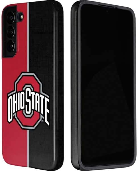 Skinit Pro Phone Case Compatible with Galaxy S22 - Officially Licensed Ohio State University OSU Buckeyes Split Design