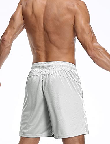 Neleus Men's 7 Inch Running Shorts Athletic Gym Workout Shorts With Pockets,6001,3 Pack,Black/Grey/White,Xl #TOP6