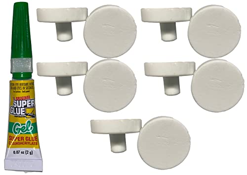 Awesome Aquatic Ceramic Coral Frag Plugs/Disks/Base with Free Reef Glue Gel Frag Plug Frag Plate Frag Disc (10 Pack 24 MM W/Glue)