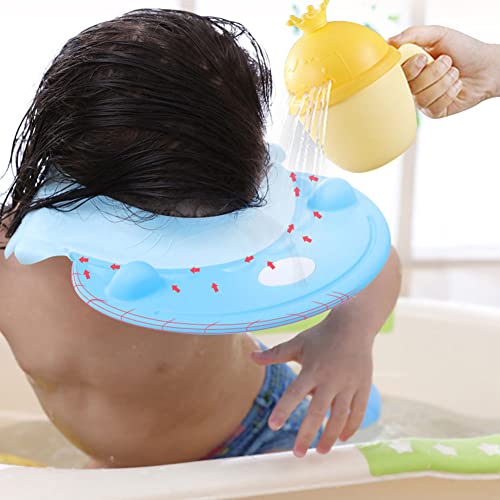 Image of Baby Rinse Cup, Cute Whale Baby Bath Rinser Baby Rinser Pail Shampoo Rinser, Newborn Bath Shower Wash Hair Cup for Rotecting Infant Eyes