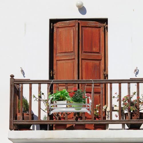 Étagère à fleurs suspendue en acier inoxydable durable pour extérieur - 7
