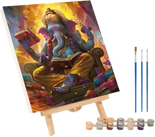 象 数字油絵 DIY Paint by Numbers for Adults 抽象的な 数字塗り絵 キット 大人用 初心者向け、 ペイントバイナンバー 大人のクラフト Paint by Numbers ホームウォールデコレーション用 誕生日プレゼント女性