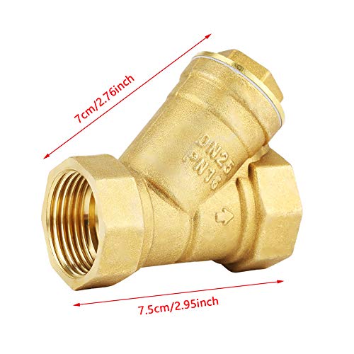 Bordstract BORDSTRACTTIRK27HVZB Brass Strainer 1 Inch Bspp Female Thread Y Shaped Brass Strainer Filter Valve Connector thumb #2