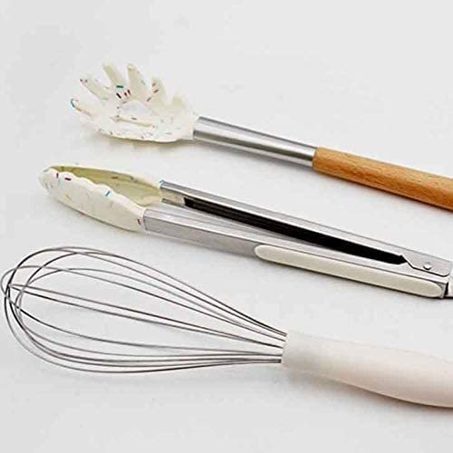Küchenutensilien-Set Pfannenwender Silikon-Küchenwerkzeug-Set Kochutensilien-Set Pfannenwender Schaufel Suppenlöffel mit Holzgriff Spezielles hitzebeständiges Design