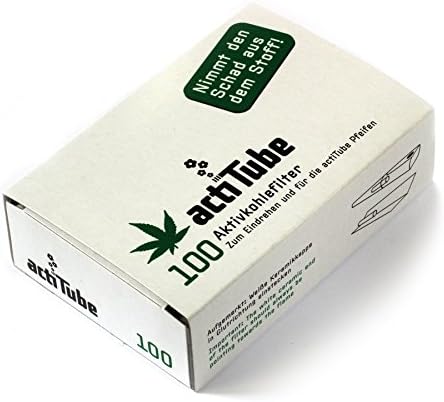 actiTube - Activated Charcoal Filters for Rolling 8,4mm - 1 Box = 100 Filters